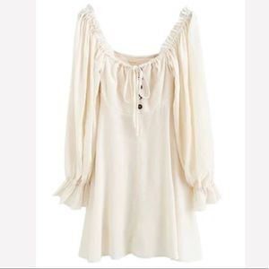 Goodnight Macaroon Karina tie front cotton dolly mini dress